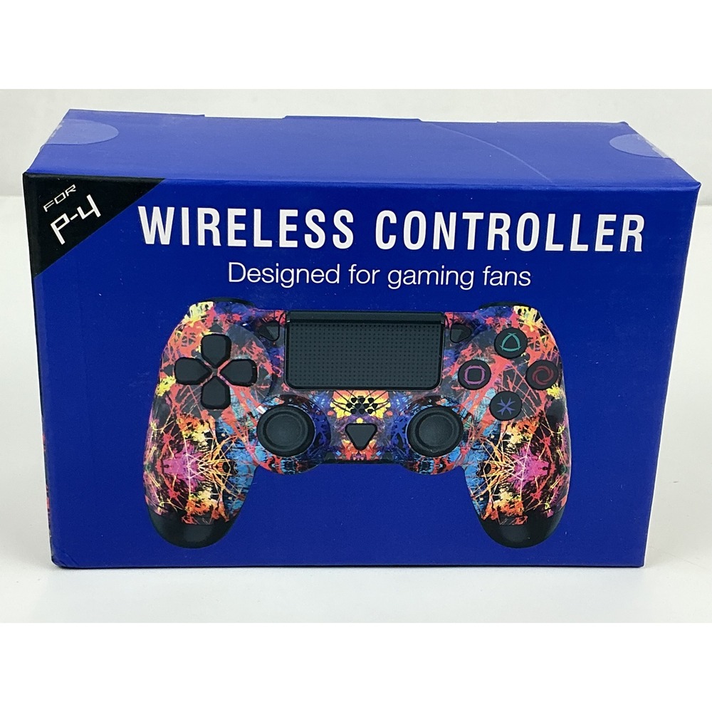 Wireless Controller For P-4 Gaming‎ Console Colorful Graffiti Design New In Box